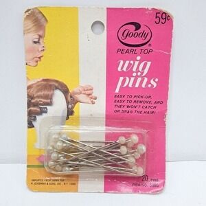 2 packs Goody Pearl Top Wig Pins Vintage‎ Hair Accessories Easy Pick Up 20 Count